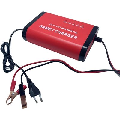 Good price Smart Watch Compatible 12V 10A 24V 5A Motorcycle Battery Charger with LCD Display Made of PC Fireproof Material online