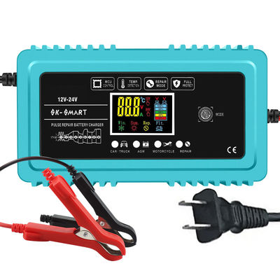 Good price Fast Charging Speed 7-Stage Auto Lead Acid Battery Charger 12V 6A 24V 3A for LiFePO4 Lithium 12V/24V Motorcycle Battery online
