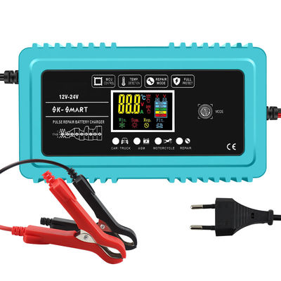Good price 15W/10W/7.5W/5W Automatic Identification Intelligent Automatic Motorcycle 12V10A 24V5A Pulse Repair Lead Acid Battery Charger online