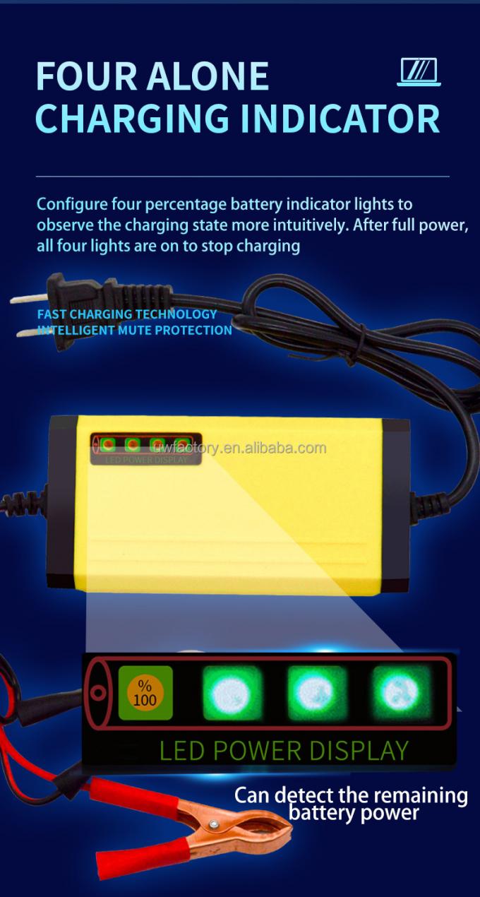 Direct Support 13.8V 2A 3A 5A Lead Acid Battery Charger for 12V Battery and Motorcycle Electric Tool Customization 6
