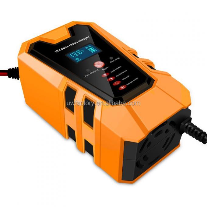 Electric Input 12V/20A Full Automatic Battery Chargers with 10A Power LCD Display Power Puls Repair and Wet Dry Feature 8