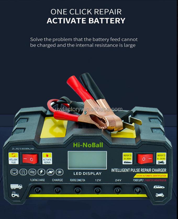 FCP Fast Charging Speed 12V 24V 20A Smart Car Battery Charger for AGM and Gel Battery Intelligent Repair 2