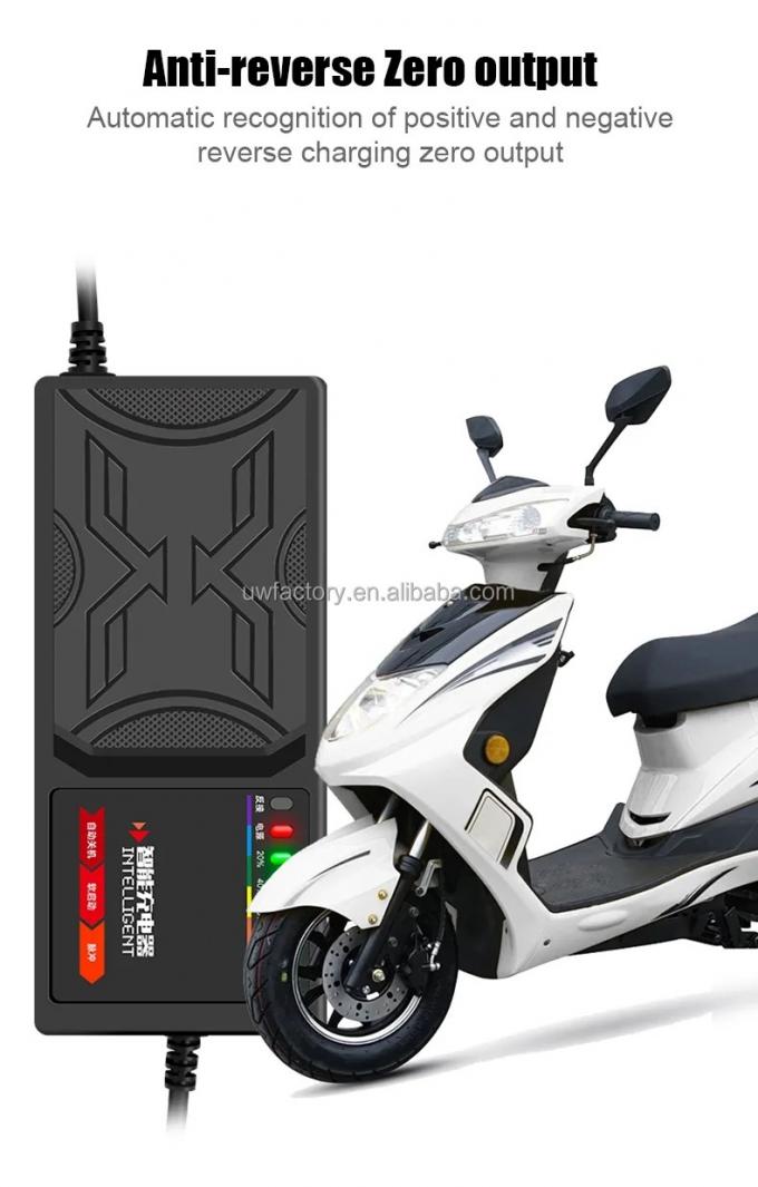 220V AC Input Voltage Motorcycle/Scooter 72V 50Ah Lead Acid Battery Charger with Auto Cut Off and Short Circuit Protection 3