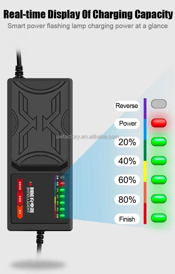 220V AC Input Voltage Motorcycle/Scooter 72V 50Ah Lead Acid Battery Charger with Auto Cut Off and Short Circuit Protection 4