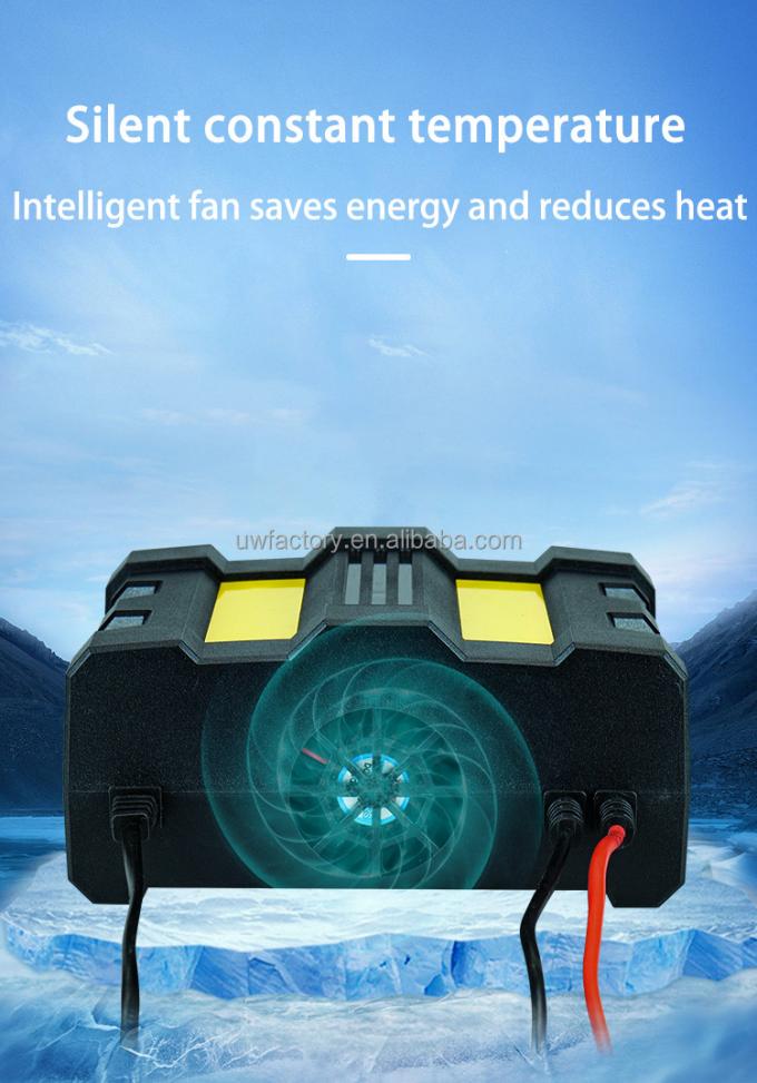 FCP Fast Charging Speed 12V 24V 20A Smart Car Battery Charger for AGM and Gel Battery Intelligent Repair 6