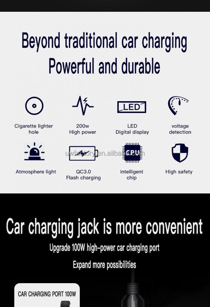 Smart Cooling Universal Power Inverter Auto 12V/24V USB Port Inverter Converter for Cooling Car Refrigerator 1