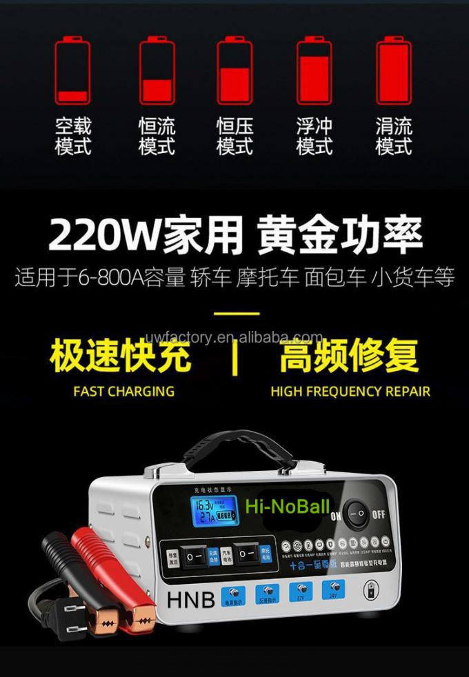 Prevalent Battery Intelligent Automatic Lead-Acid Repair Battery Charger with 90% Charging Efficiency and 12V/24V Output 4