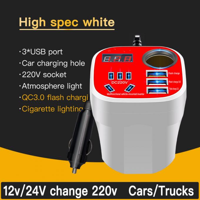 Smart Cooling Universal Power Inverter Auto 12V/24V USB Port Inverter Converter for Cooling Car Refrigerator 16