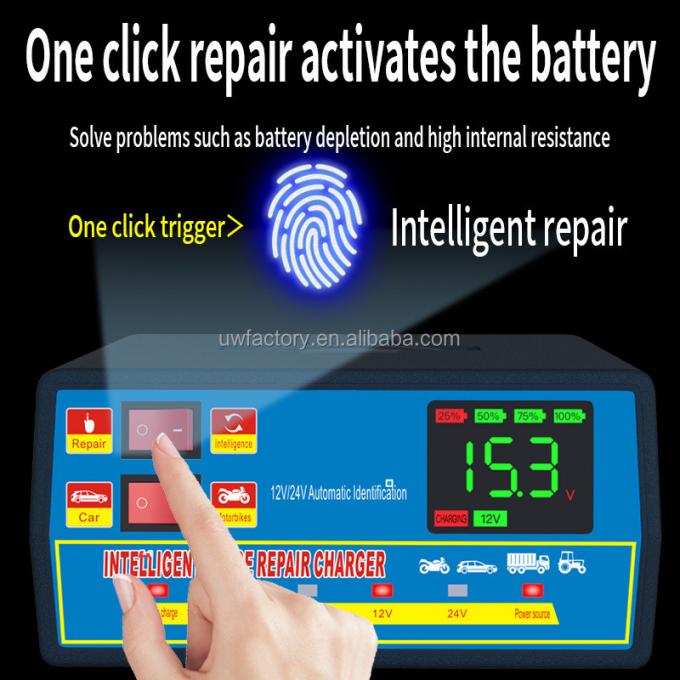 12V10A 24V5A Automatic Intelligent Repair Battery Charger with ABS Material and 15W/10W/7.5W/5W Automatic Identification 1