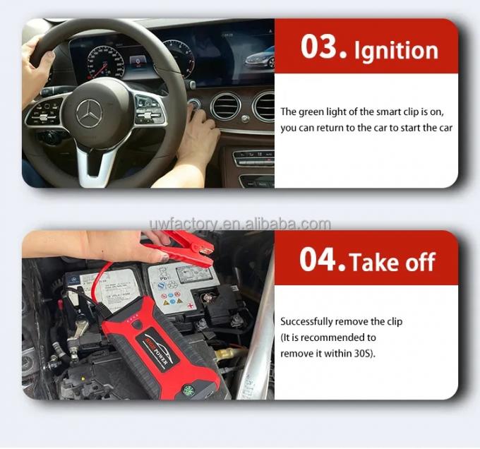 Multi-Function Portable Lithium Battery Power Car Jump Starter with AC400V Rated Output Voltage 12v 20000mAh High Power 7