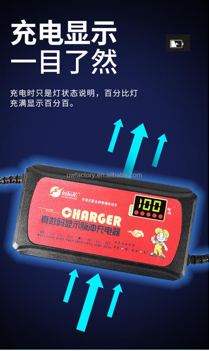 Power Supply Adapter 25A Smart Car Battery Charger for Lead Acid lifepo4 lithium Batteries 12v 24v 36v 48v 60v 72v 84v 96v 5