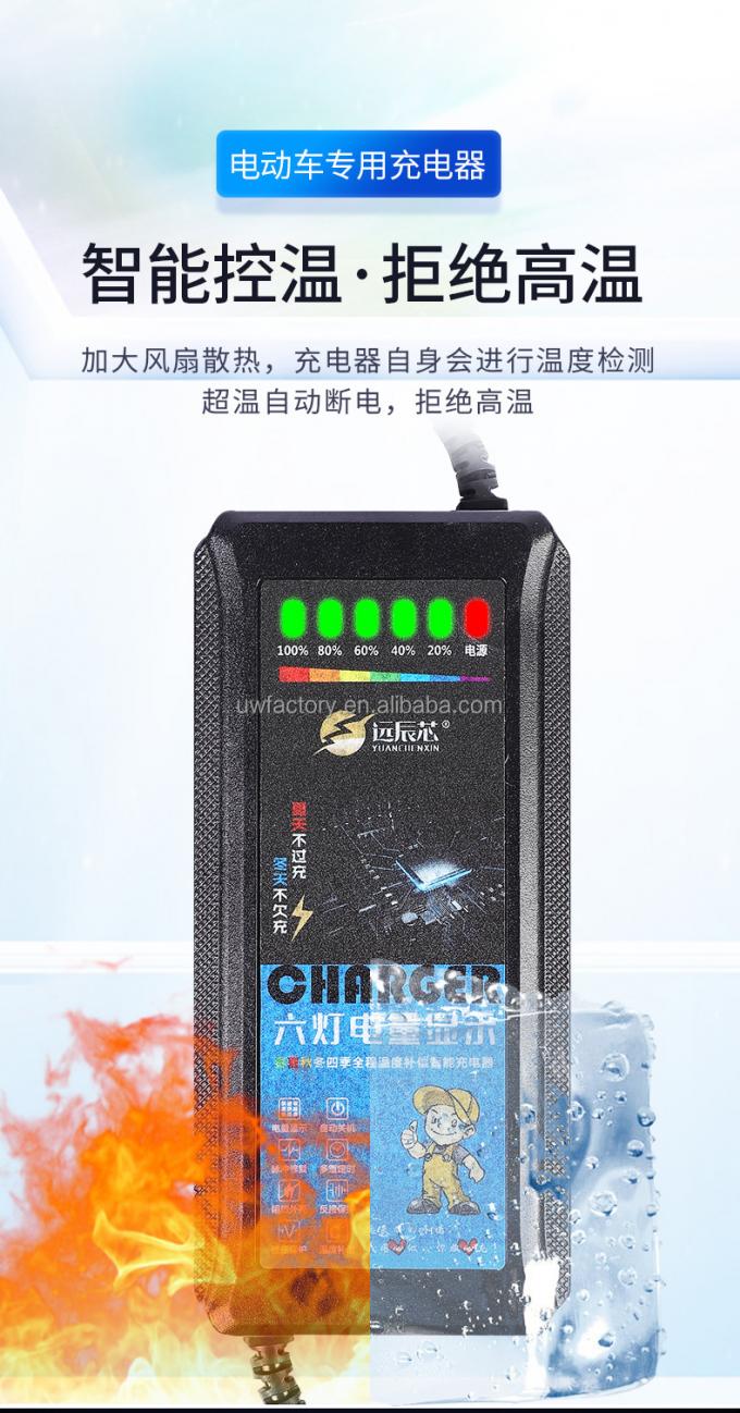 60V20Ah 3A Lead Acid Battery Charger For E-bike Moped Motorcycle with Charging and Performance in PC Fireproof Material 2