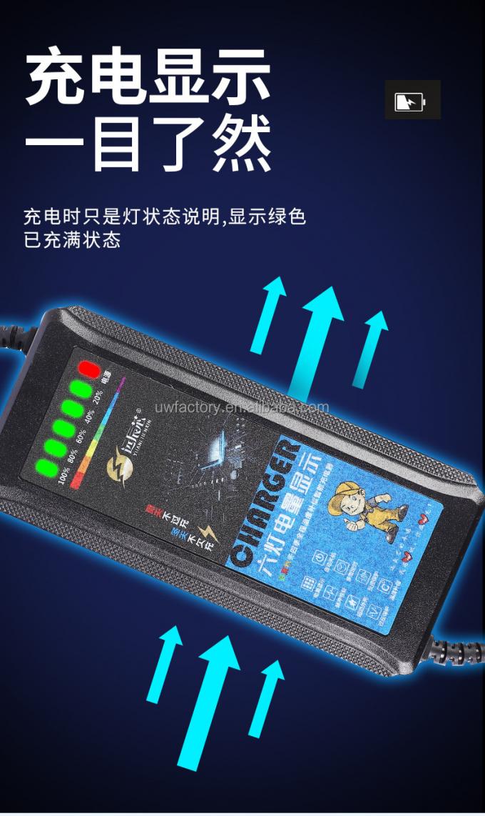 60V20Ah 3A Lead Acid Battery Charger For E-bike Moped Motorcycle with Charging and Performance in PC Fireproof Material 3