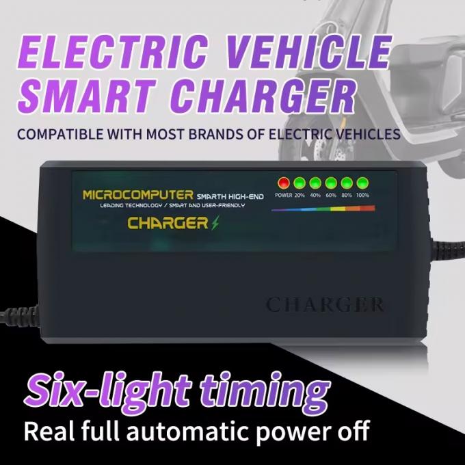 Intelligent Electric Vehicle Lead Acid Battery Charger 60v 30ah 72v 40ah Automatic Pulse E-bike Charger With Power Display 0