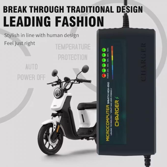 Intelligent Electric Vehicle Lead Acid Battery Charger 60v 30ah 72v 40ah Automatic Pulse E-bike Charger With Power Display 2