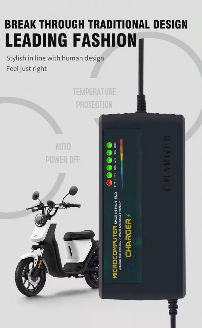 Intelligent Electric Vehicle Lead Acid Battery Charger 60v 30ah 72v 40ah Automatic Pulse E-bike Charger With Power Display 5