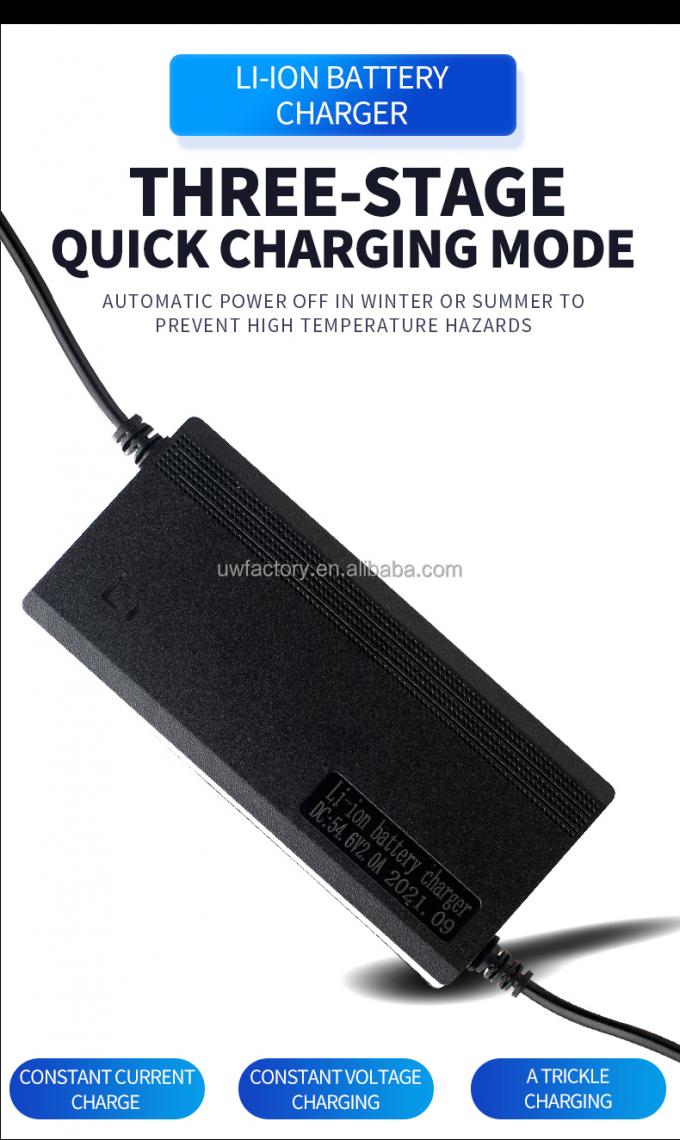 Electric Motorcycle Charger with Ternary Lithium Iron Phosphate SCP Function Cross Border Input Voltage AC100-240V 50/60Hz 5
