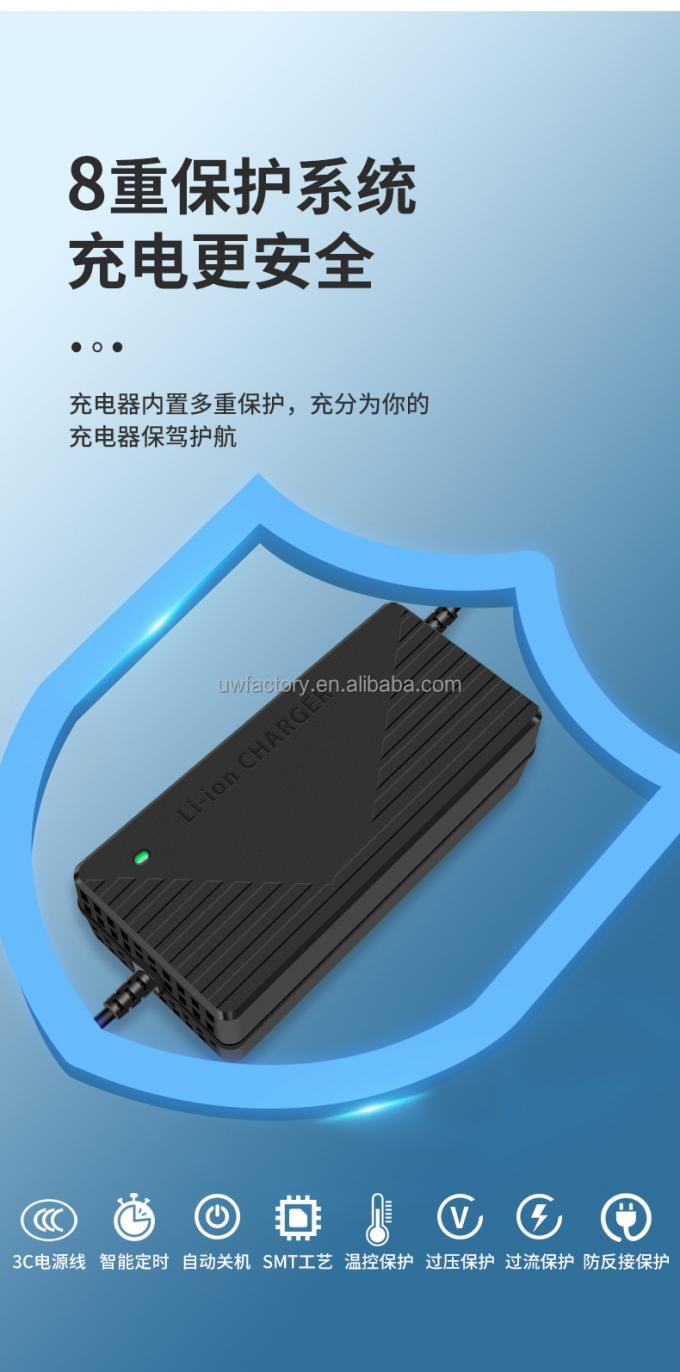 90W Output Power PC Fireproof Material Electric Vehicle Lithium Battery Charger for 48V5A Ternary Lithium 54.6V58.8V 2
