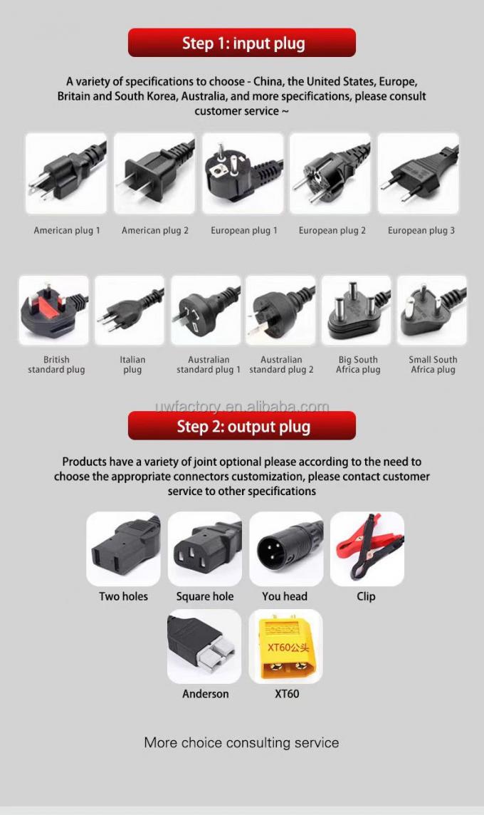 Smart Intelligent 48V 54.6V 5A Battery Charger for 10Ah 15Ah 20Ah Electric Golf Cart Battery Pack 4