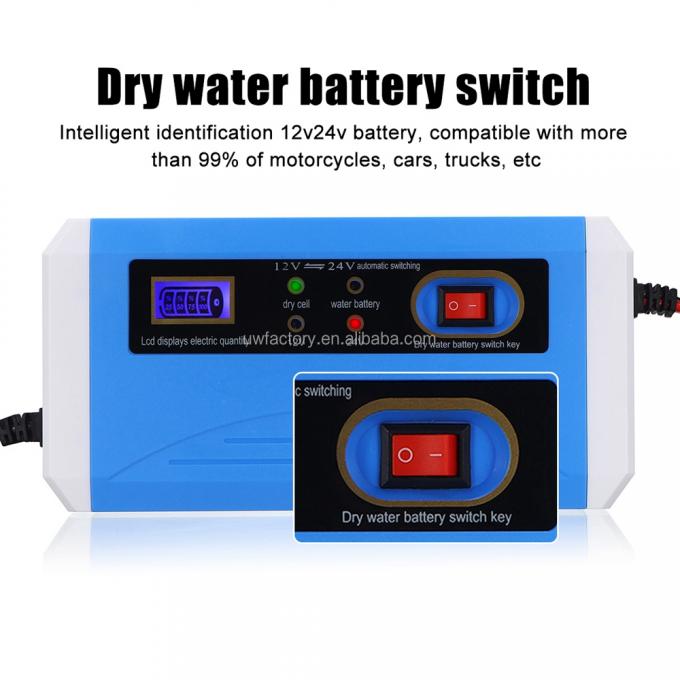 Fast Charger PC Fireproof Material Automatic 12V 10A 24V 5A Smart Lead Acid Battery Charger with LCD Display 0