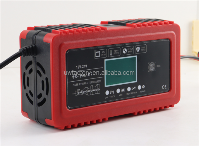 SCP Function 12V 24V/12A Intelligent Automatic Car Battery Charger for AGM GEL VRLA Lead Acid Battery 125W Output Power 3