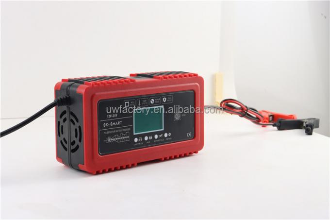 SCP Function 12V 24V/12A Intelligent Automatic Car Battery Charger for AGM GEL VRLA Lead Acid Battery 125W Output Power 4