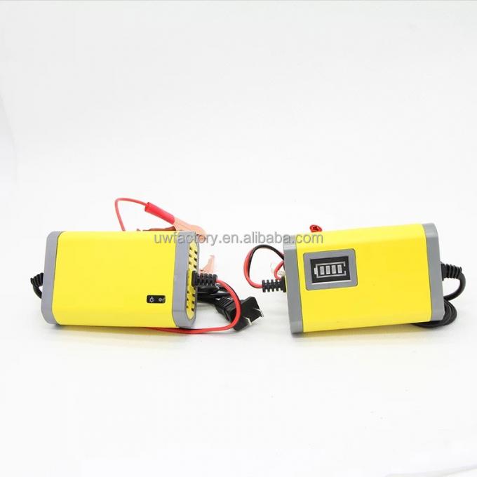 Digital LCD Display 7-Stage Lead Acid Battery Charger for 12V 6A Car Auto Battery Automatic Identification OTP Protection 4