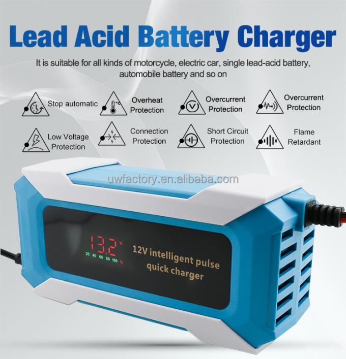 Home Security System LiFePO4 12V12A Battery Charger with Fast Charging Technology Connector 2