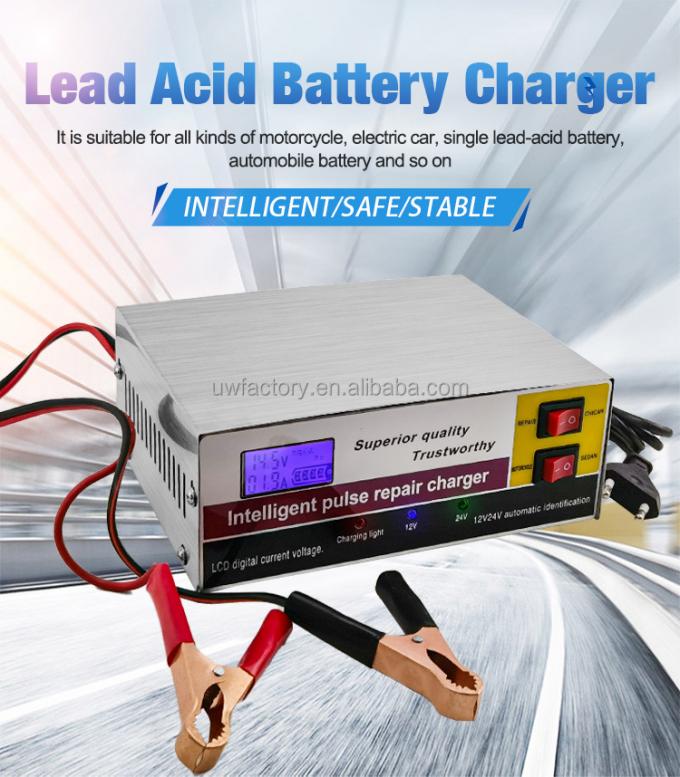 Connector Current Protection 12V 24V 10a Car Battery Charger with Desulfator and Pulse Repair Protect Your Investment 2