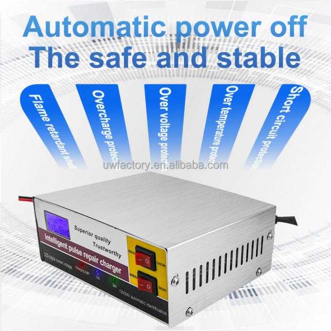 Connector Current Protection 12V 24V 10a Car Battery Charger with Desulfator and Pulse Repair Protect Your Investment 5