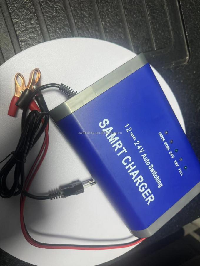 Smart Watch Compatible 12V 10A 24V 5A Motorcycle Battery Charger with LCD Display Made of PC Fireproof Material 3