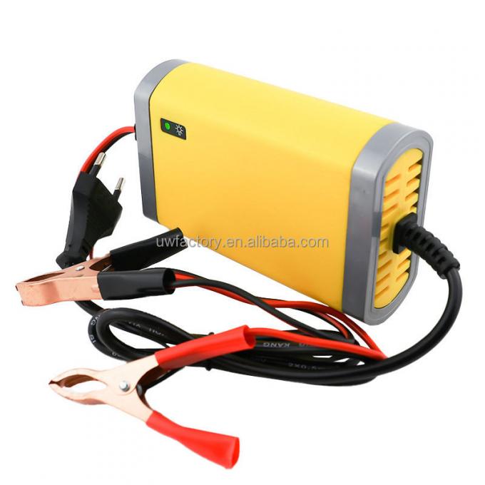 12V 10A Car Motorcycle Battery Charger Full Automatic with Connector Protection and 125W Output Power 7-200AH EU US UK AU 0