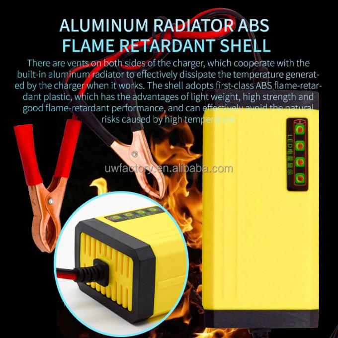 12V 4A 3A 2A Solar Auto Digital Battery Charger with LCD Display Reverse Connecting Protection Connector Current Protection 4