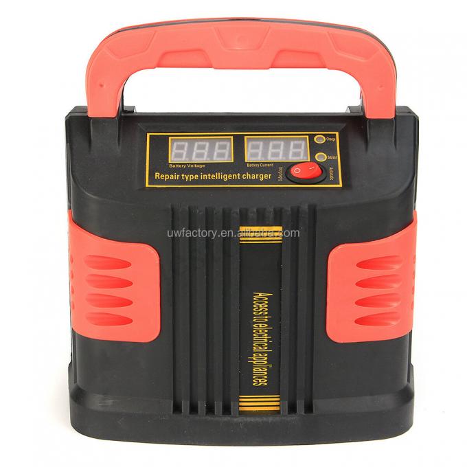 Full Automatic LCD Display 12V12A 24V6A Portable Car Battery Charger with Over-charging Protection and Repair Function 0