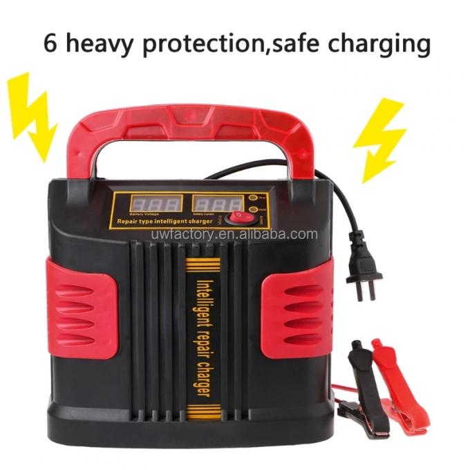 Full Automatic LCD Display 12V12A 24V6A Portable Car Battery Charger with Over-charging Protection and Repair Function 3
