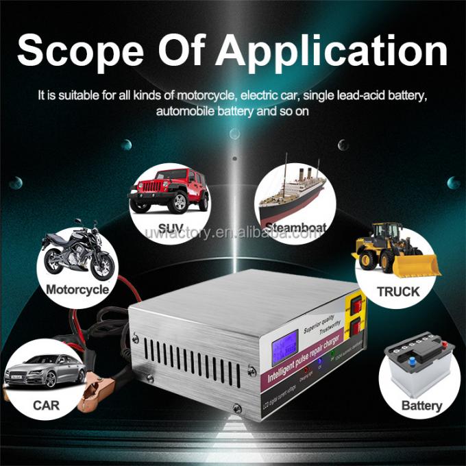 12V 12A 24V 6A Pulse Repair Lead Acid Battery Charger Private Mold Output Power 125W and Customizable 2