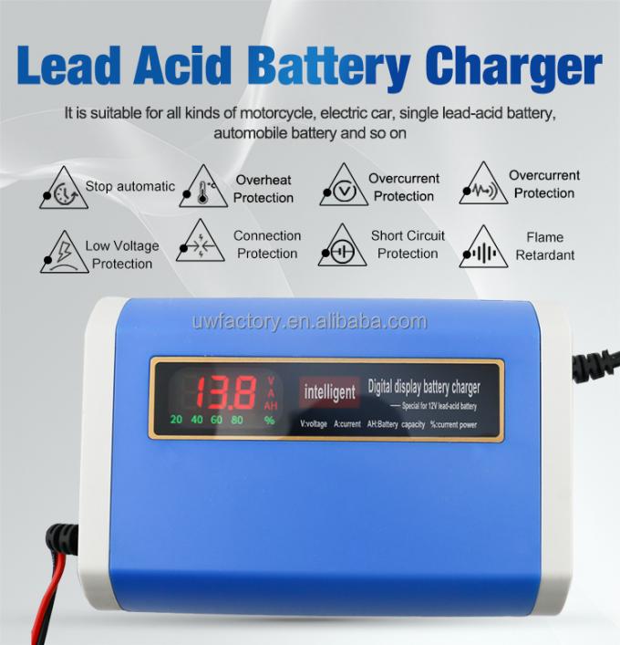 12V 6A 8A 10A Car and Motorcycle Battery Charger Lead Acid Battery Charger with High Charging Efficiency 0