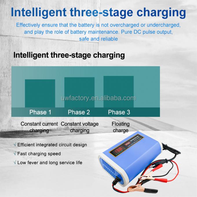 12V 6A 8A 10A Car and Motorcycle Battery Charger Lead Acid Battery Charger with High Charging Efficiency 4