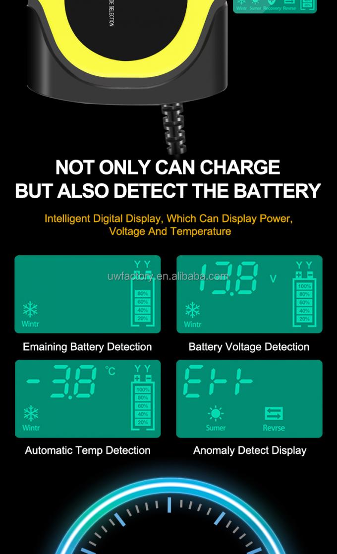 Private Mold 12v Intelligent Quick Charging Car Jump Starter Battery Charger Automatic Lead Acid Pulse Repair Charger 9