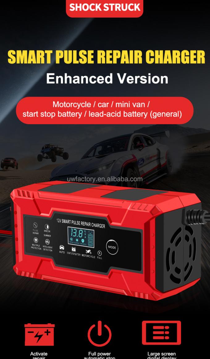 12V/20A Electric Vehicle E-bike Scooter Battery Charger Motor Smart Fast Power Charge Adapter Moto Lead Acid Storage Cell Auto Batterie Charging 0