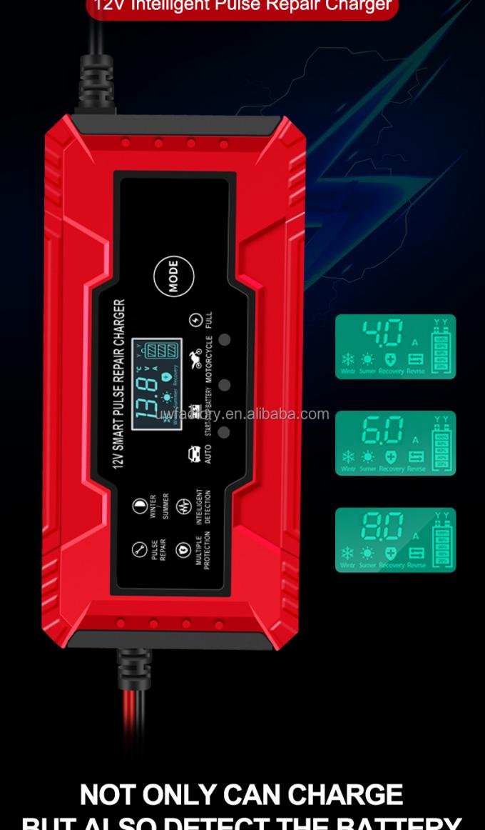 12V/20A Electric Vehicle E-bike Scooter Battery Charger Motor Smart Fast Power Charge Adapter Moto Lead Acid Storage Cell Auto Batterie Charging 8