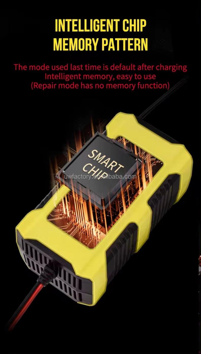 12V/10A Input 12V/2A Output Color Touch Screen Car Battery Charger for Lead-Acid and Lithium Ion Batteries Large Screen 4