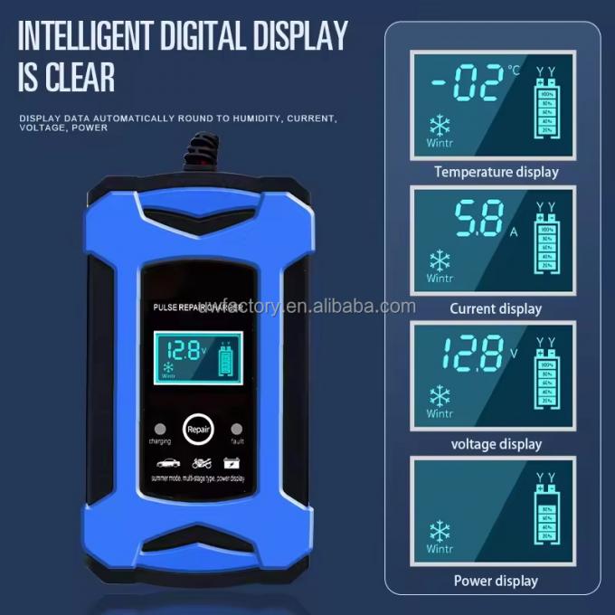 2024 LCD Display Car Charger Trickle Automatic Charger for Electric Vehicle E-bike Scooter 14.6V 6A Lead Acid Battery 0
