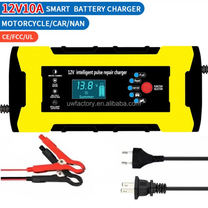 12V/10A and 24V/5A Input Universal Automatic Pulse Repair Trickle Lead Acid Battery Charger with Current Protection 1