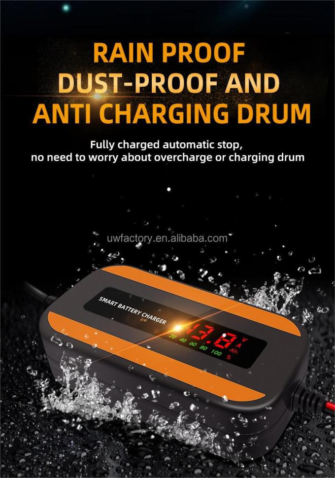 90% Charging Efficiency 12V 2A 3A 4A Car Battery Charger with Intelligent Smart Sealed Lead Acid Battery and Current Protection 4