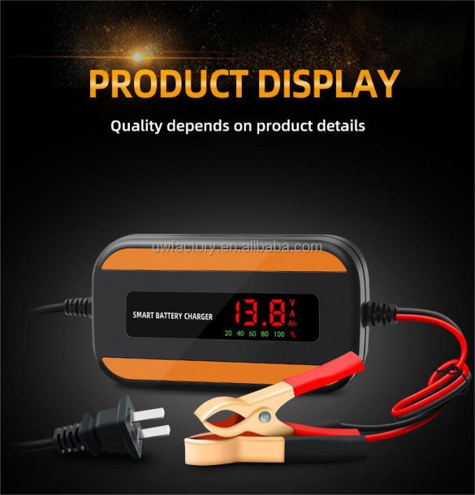 90% Charging Efficiency 12V 2A 3A 4A Car Battery Charger with Intelligent Smart Sealed Lead Acid Battery and Current Protection 6