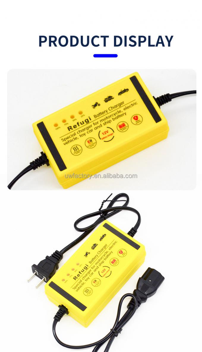 12V/24V Output Intelligent Fast Power Charging Lead Acid AGM GEL Battery Charger with Full Automatic Charging Capability 4