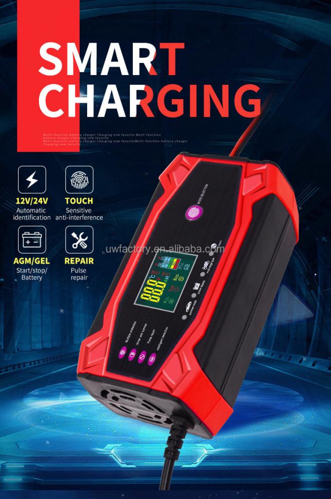 12V/2A Full Self Stop Smart Battery Charger 10A 24V 5A Universal Automatic Pulse Repair Trickle for Lead Acid Batteries 0